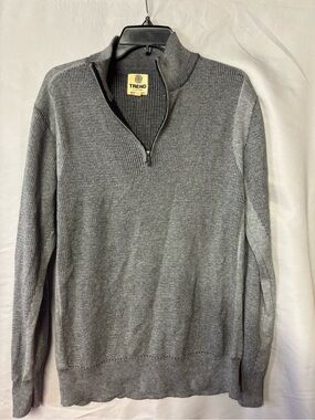 Trend Modern Fit Men’s Gray Half-Zip Sweater